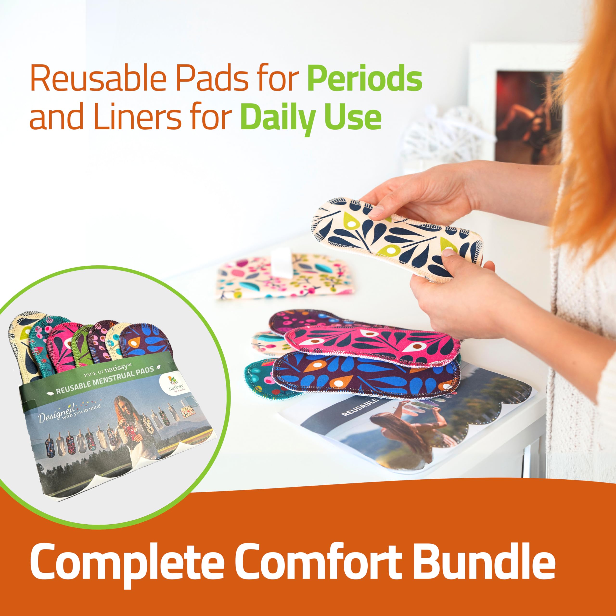 Sachet de rangement inclus Natissy pour transport discret et pratique.