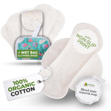 Natissy serviettes lavables sans glissement, ensemble de six protections confortables