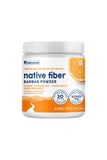 NativePath Baobab Prébiotique Poudre, préparation dans l'eau, goût orange naturel.
