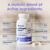 NativePath Collagen Care+ – Capsule dans un verre d'eau, prise pratique au quotidien.