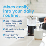 NativePath Collagène Poudre dissolue dans café, idéal pour une routine quotidienne fluide.