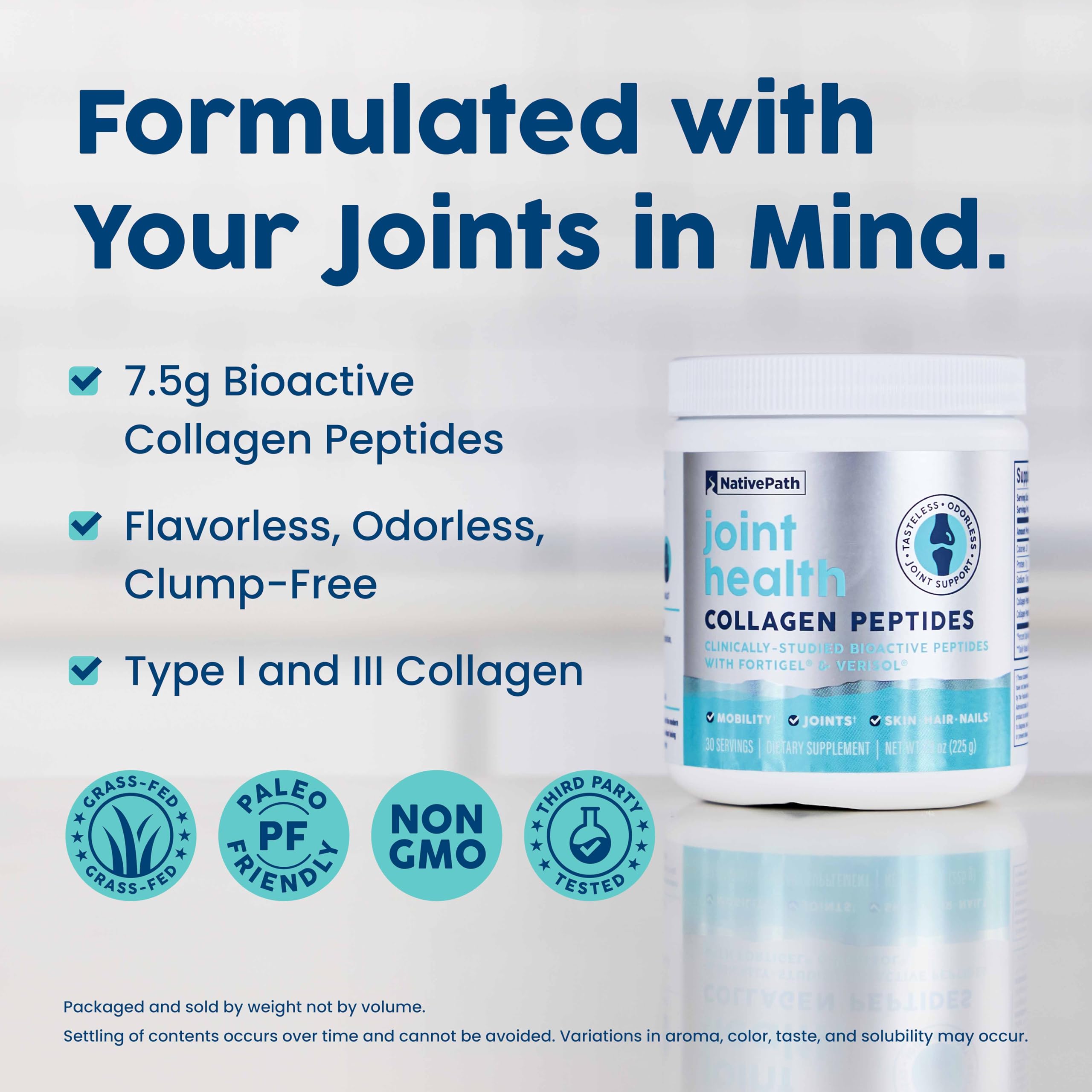 NativePath etiquette Fortigel Verisol – étiquetage clair des actifs bioactifs