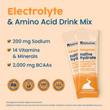 NativePath Hydrate Stick Pack sans sucre, édulcorant naturel pour une boisson légère.