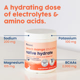 NativePath Hydrate utilisation avant et après l'entraînement, source potentielle d'électrolytes équilibrés.