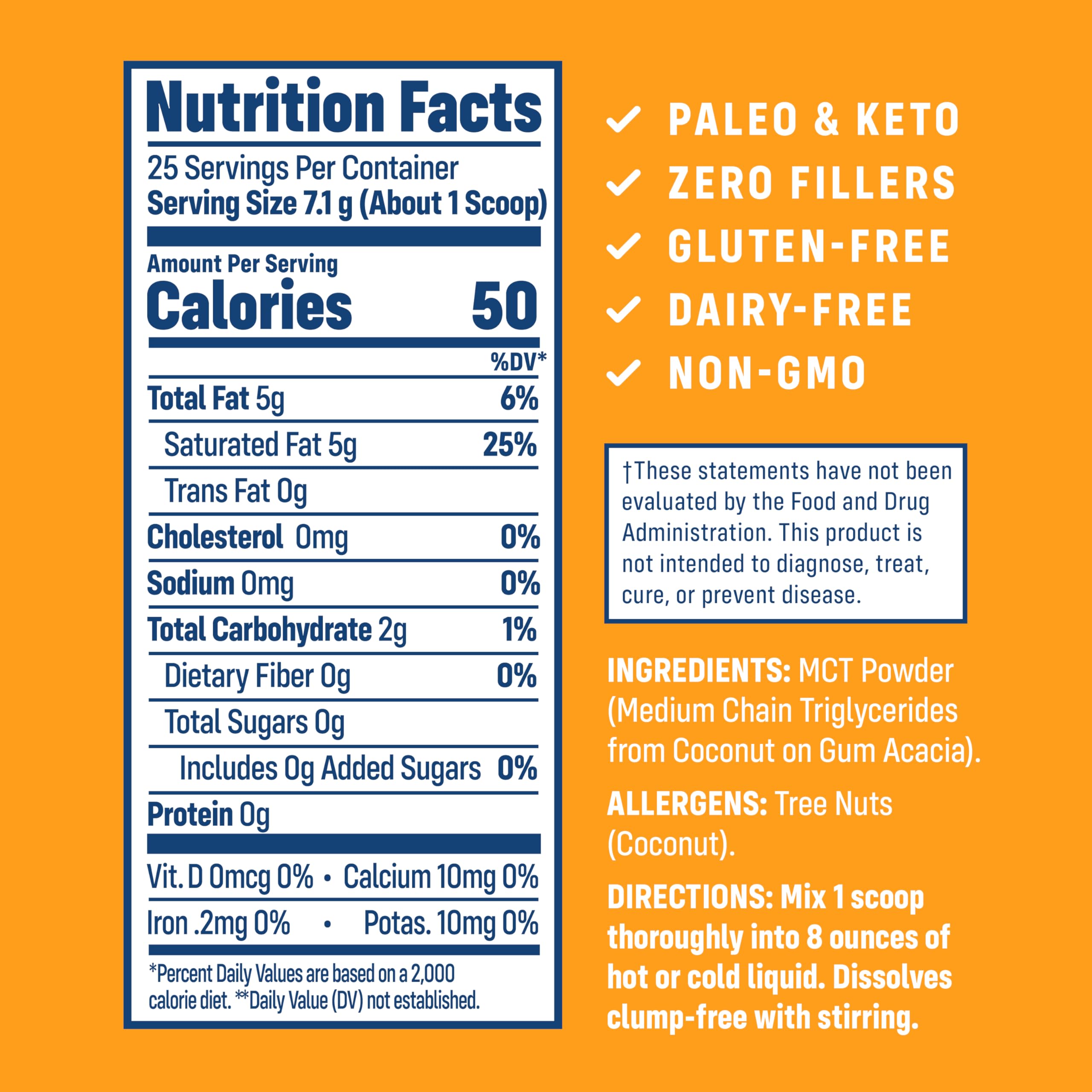 Cuillère-doseuse NativePath MCT Poudre pour mesurer facilement.