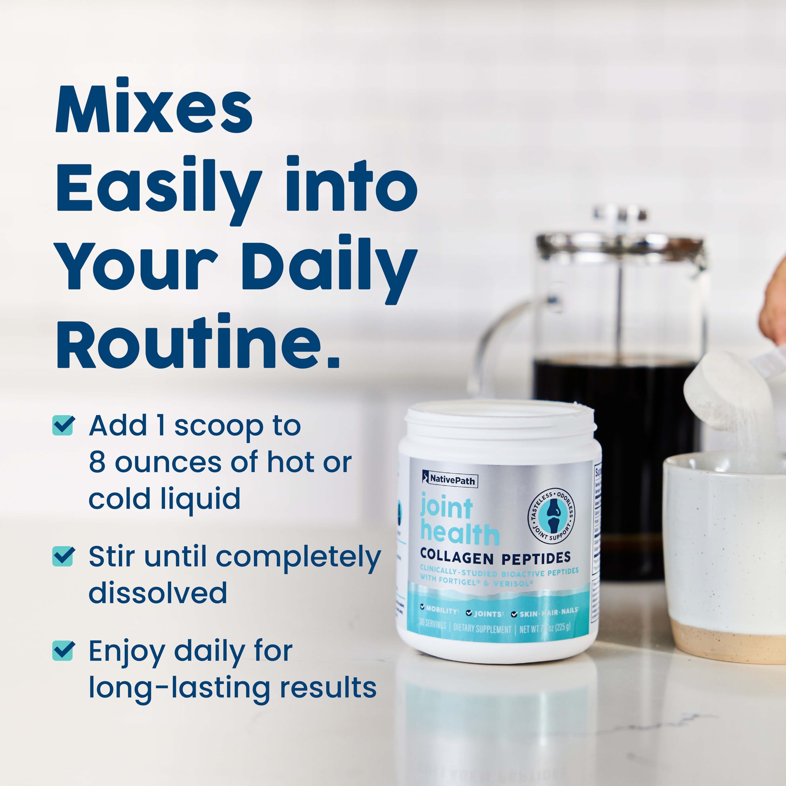 NativePath utilisation quotidienne – mélange dans votre boisson