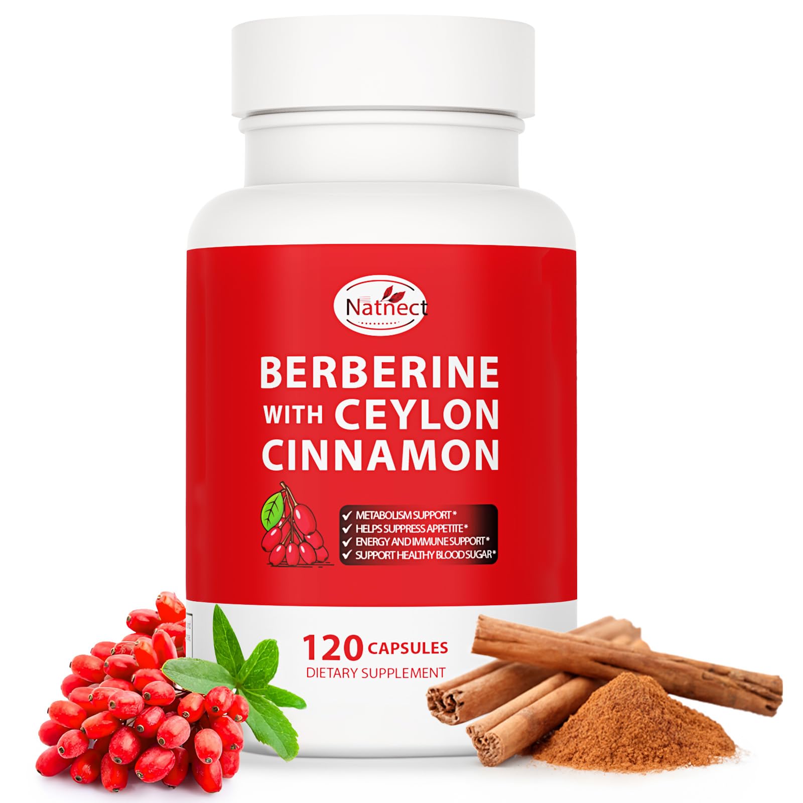Natnect berberine – emballage et étiquette, prise quotidienne pratique