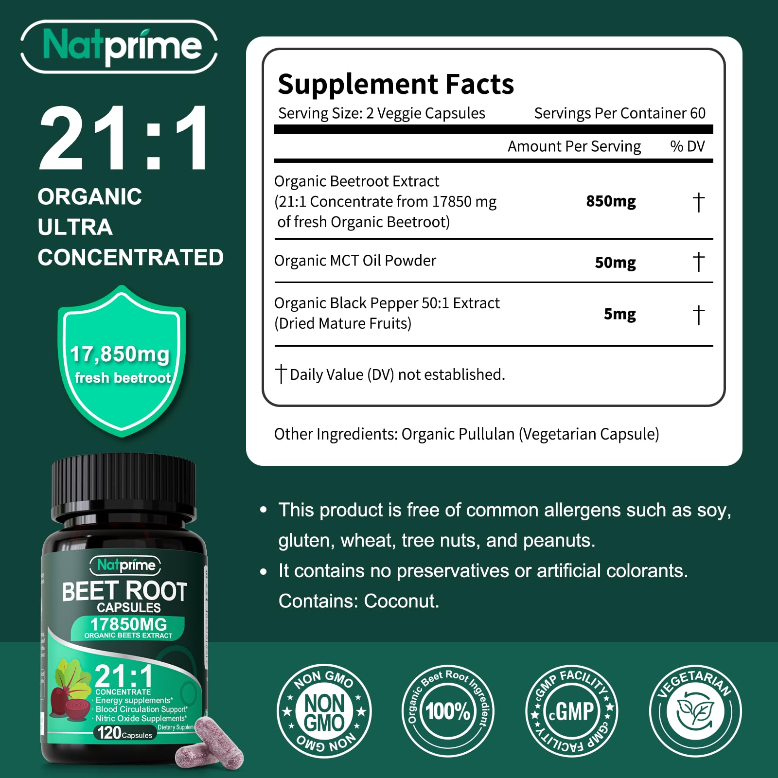 Emballage premium Natprime: protège les nutriments et la fraîcheur.