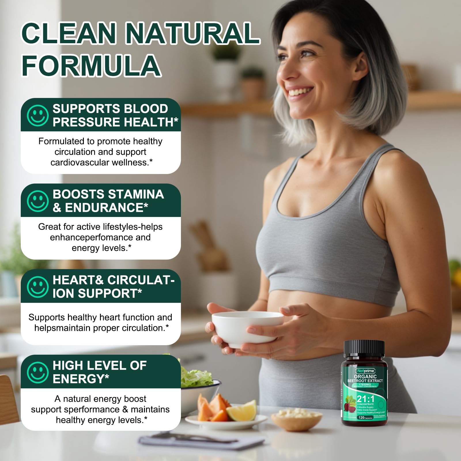 Sans gluten et sans OGM: Natprime Betterave offre une formule pure.