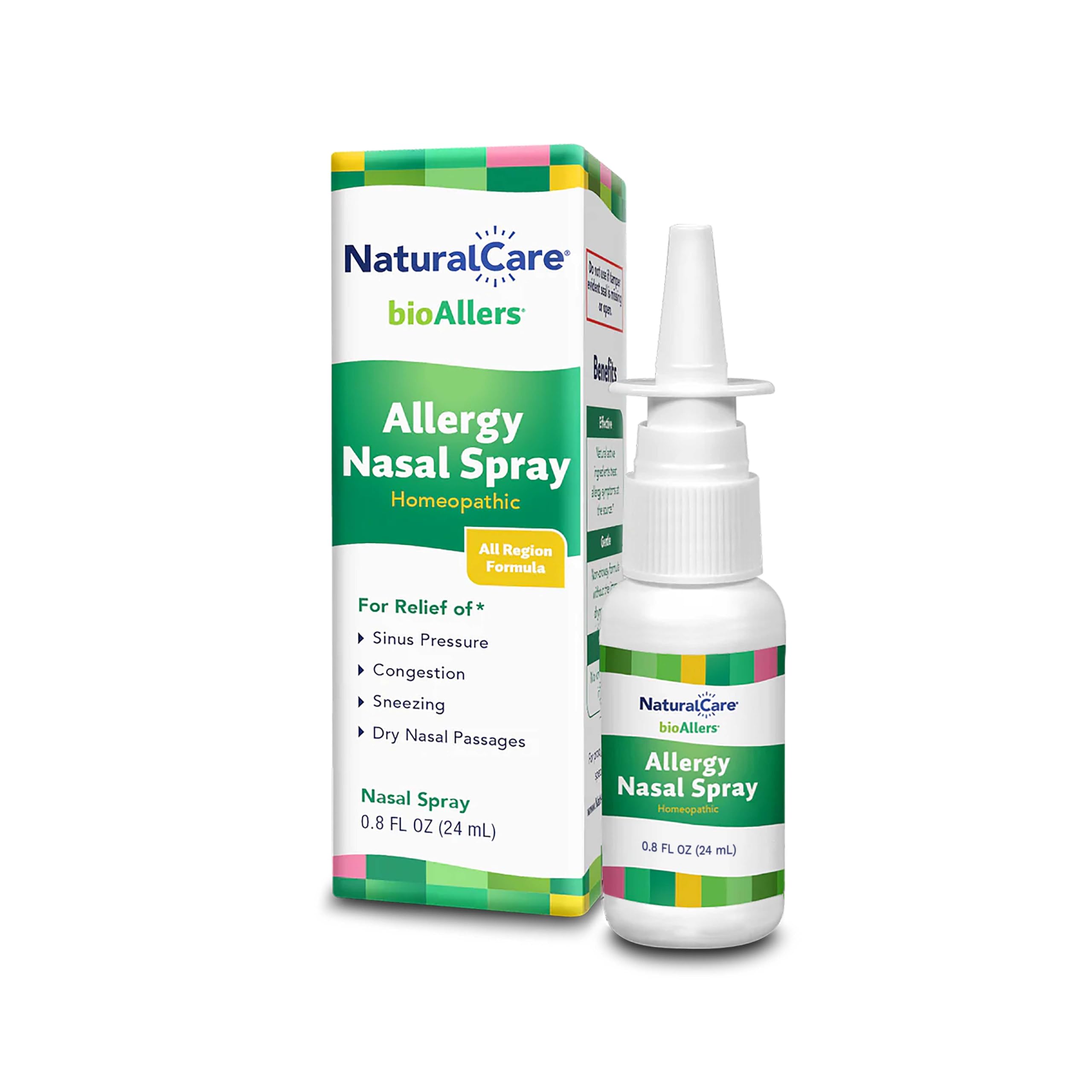 Natra-Bio NaturalCare spray nasal — bouteille visible, soulagement possible de la congestion nasale.