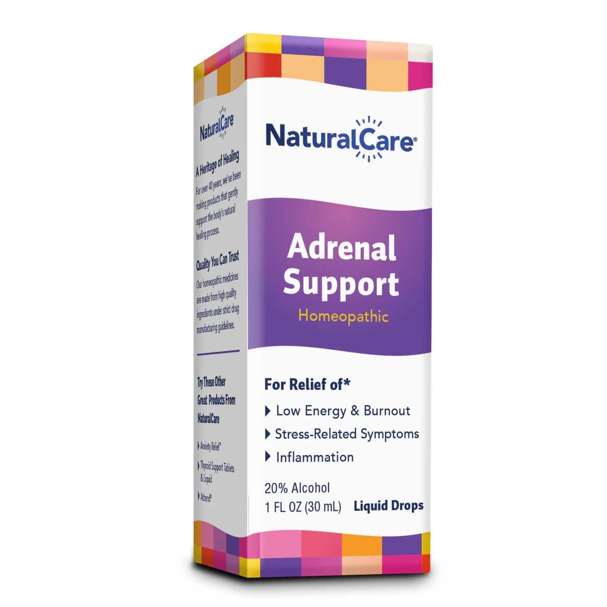 Natra-Bio NaturalCare soutient l'équilibre surrénal dans une bouteille pratique.