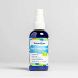 Natra-Bio NaturalCare Spray gorge; embout pompe, utilisation pratique au quotidien.