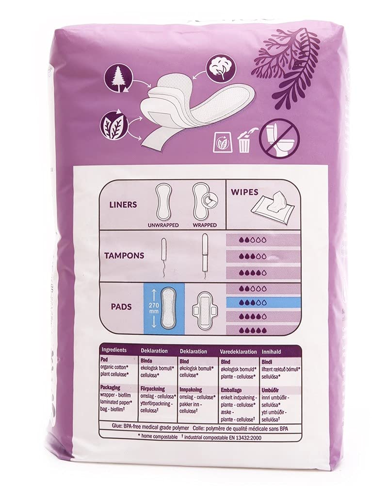 Natracare emballage biodégradable et compostable, réduction des déchets plastiques.