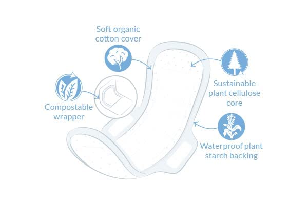 Produits biodegradables et compostables Natracare, choix éco-responsable