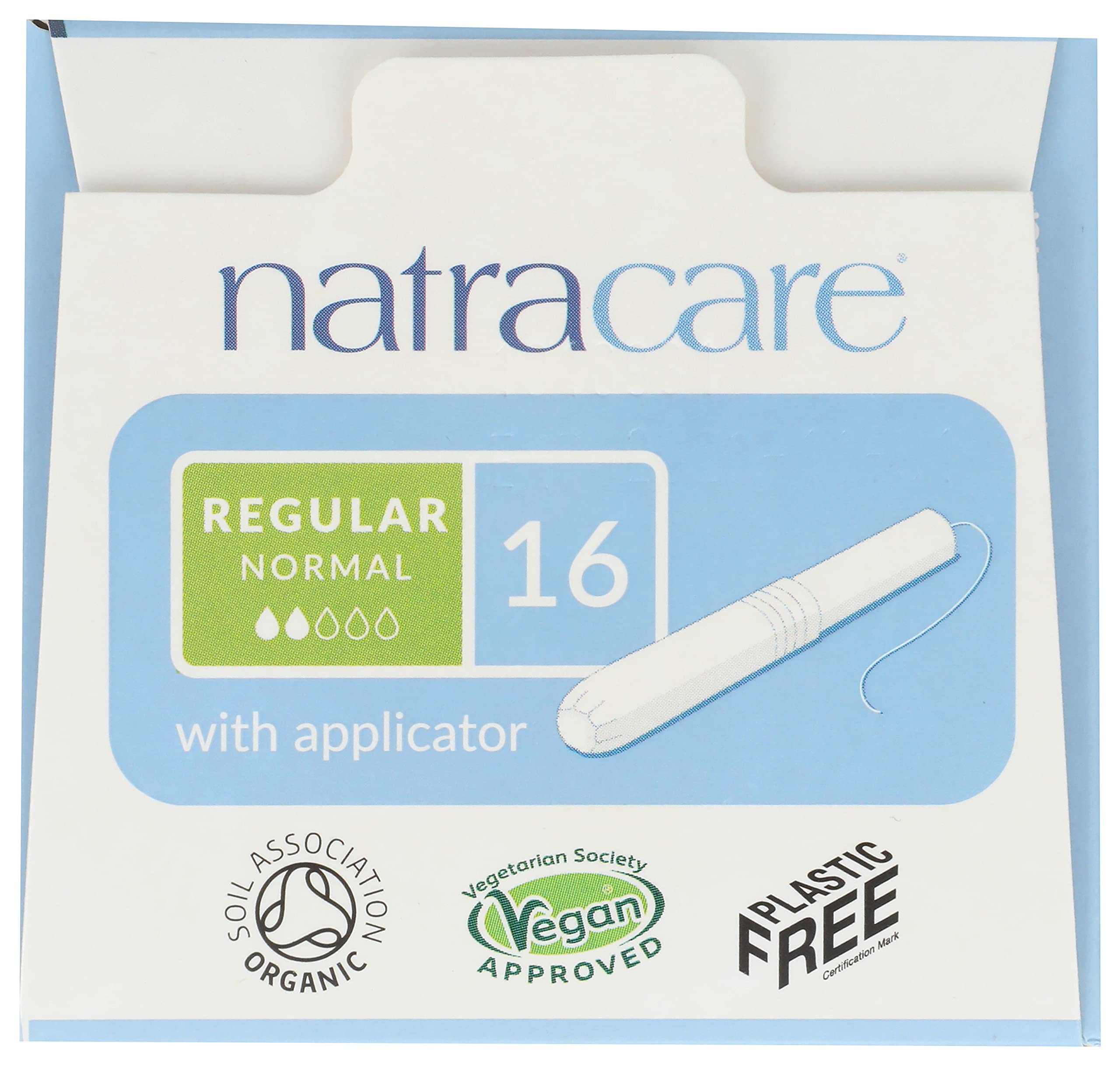 Fabrication en Allemagne affichée, tampons Natracare de qualité.