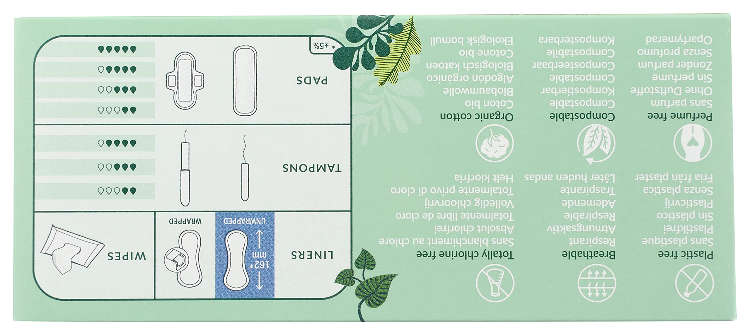 Confort quotidien avec le protège-slip ultra-fin Natracare.
