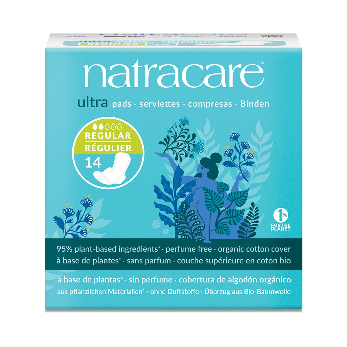 Natracare coton naturel ultra avec ailes, douceur et absorption adaptées au quotidien.