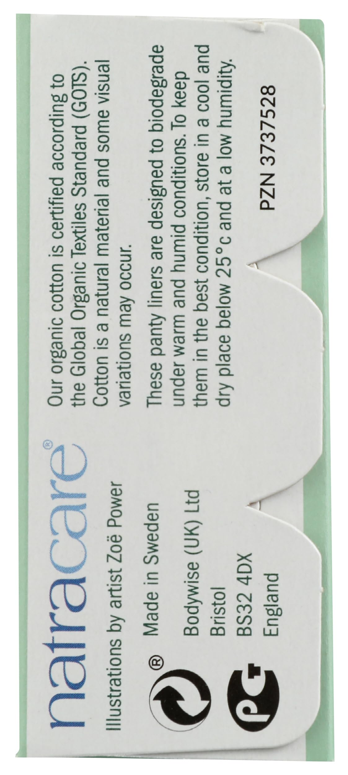 Confort discret de Natracare pour une utilisation quotidienne.