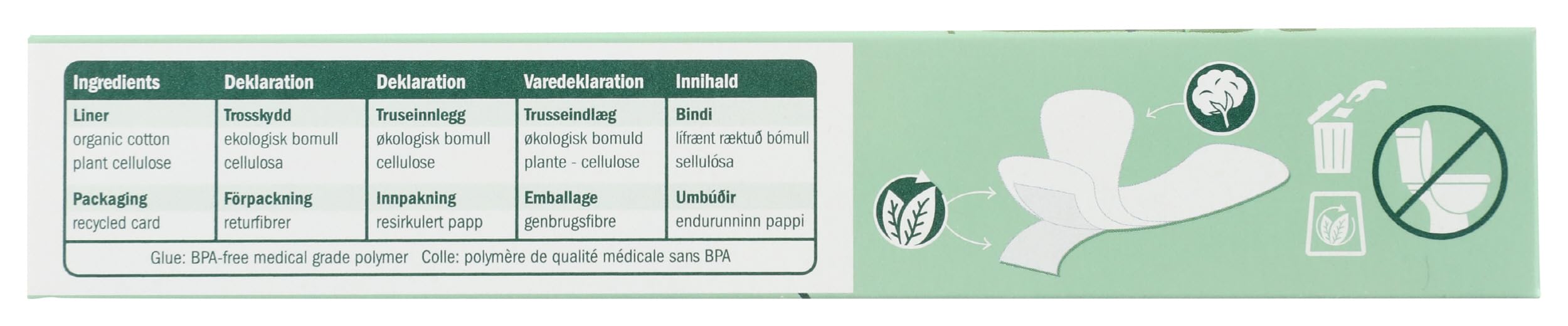 Emballage éco-responsable de Natracare reflétant son engagement.