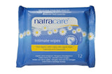 Lingettes intimes NATRACARE en coton pour douceur quotidienne sans alcool.