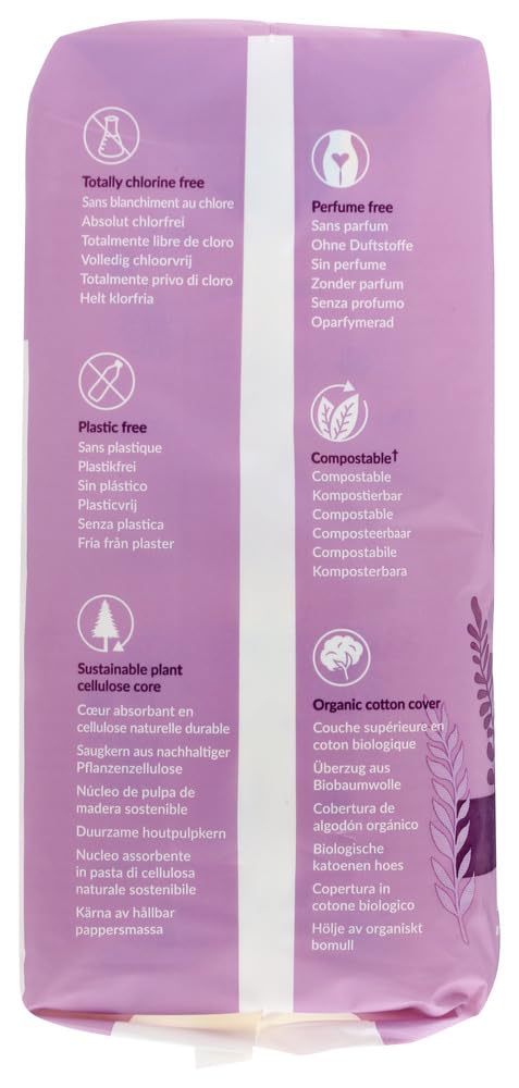 Natracare Maxi Super double absorption cellulose pour rester au sec.