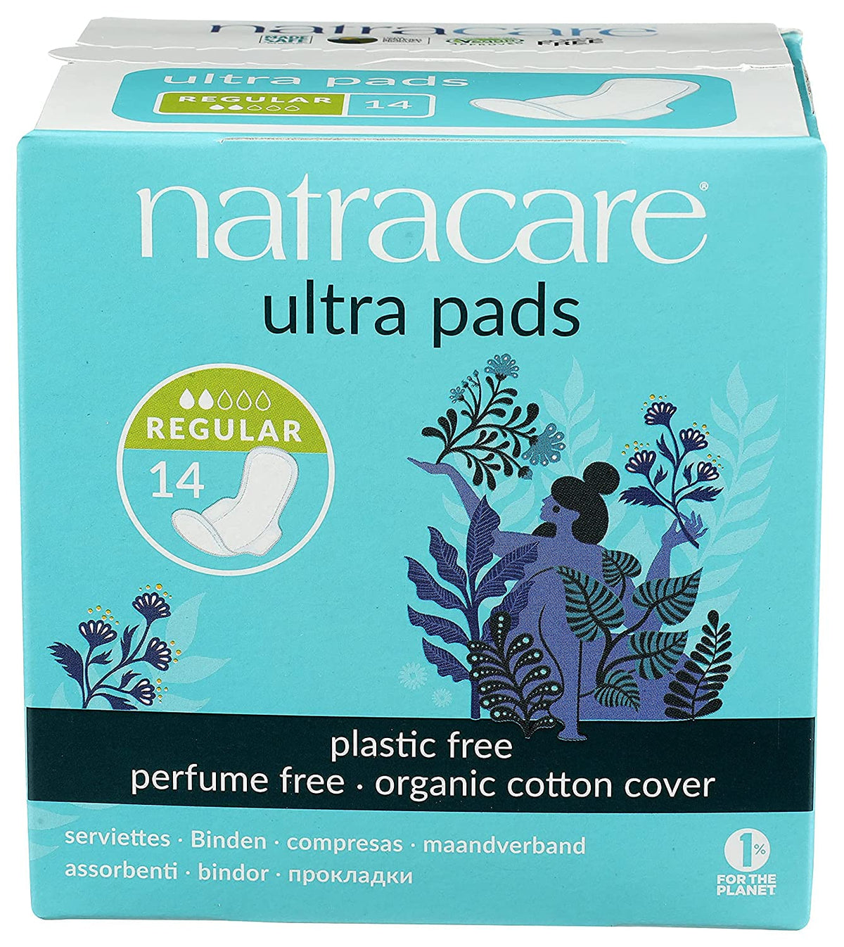 Natracare serviette ultra avec ailes, confort discret et sûr.