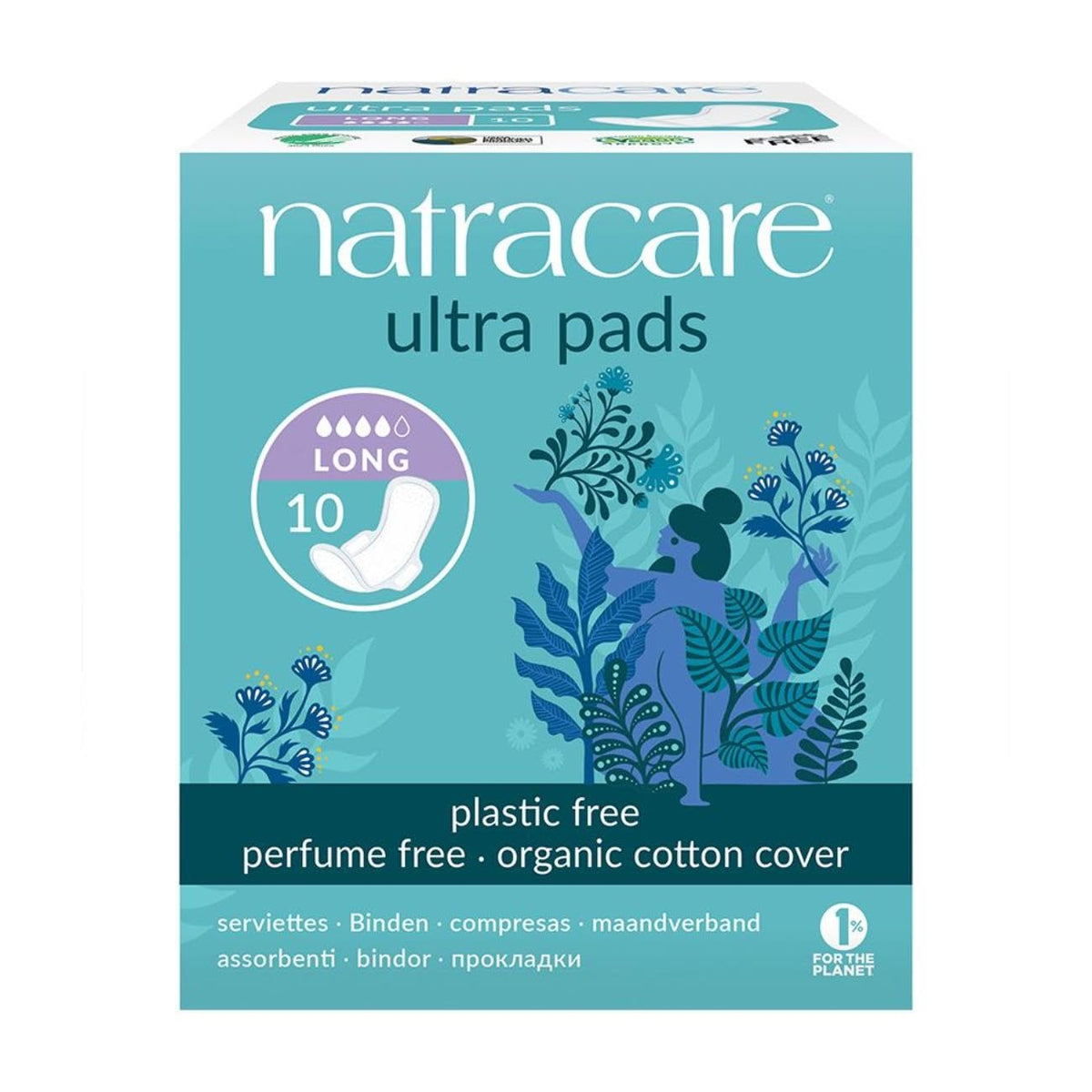 Serviette hygiénique Natracare ultra-fine à ailes pour protection longue et douceur