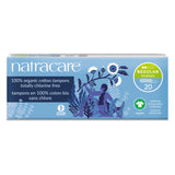 Tampons NATRACARE en coton biologique format normal non-applicateur, confort quotidien.