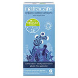 Tampons NATRACARE organiques avec applicateur en lot de 3 paquets de 16, pratique et sûr.