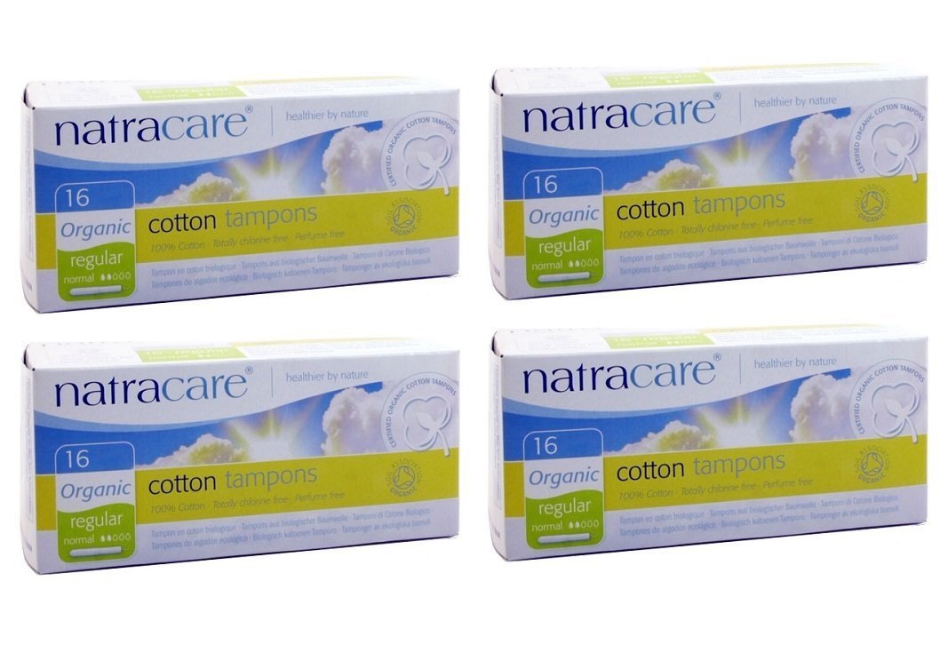 Tampons Natracare réguliers avec applicateur, utilisation pratique et discrète au quotidien.
