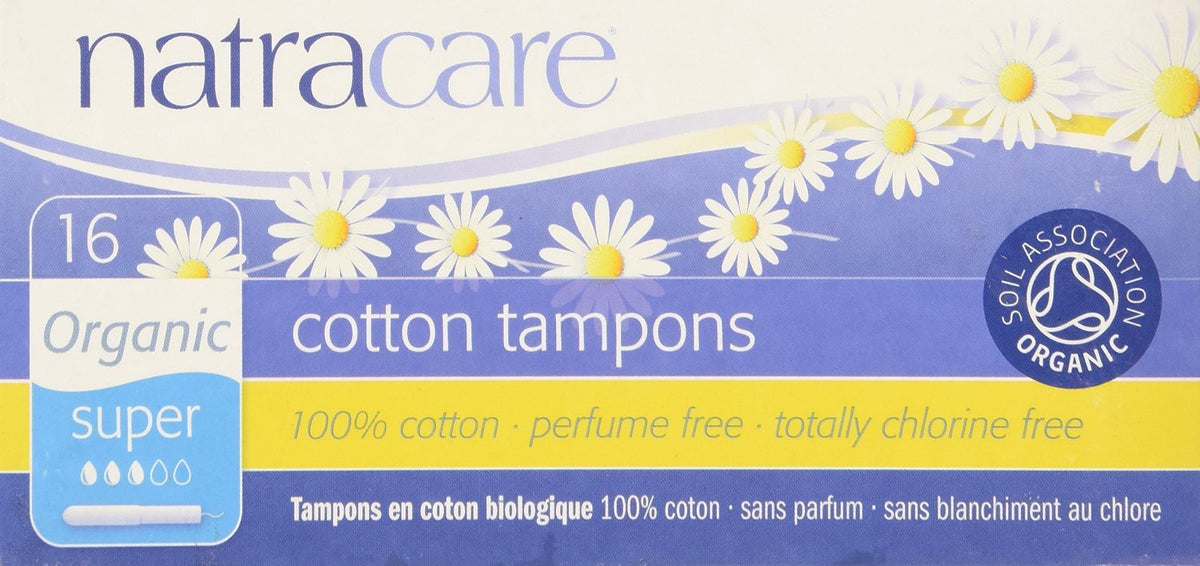 Natracare Tampons Super avec Applicateur – 16 ct, pack de 3, pratique pour le flux moyen.