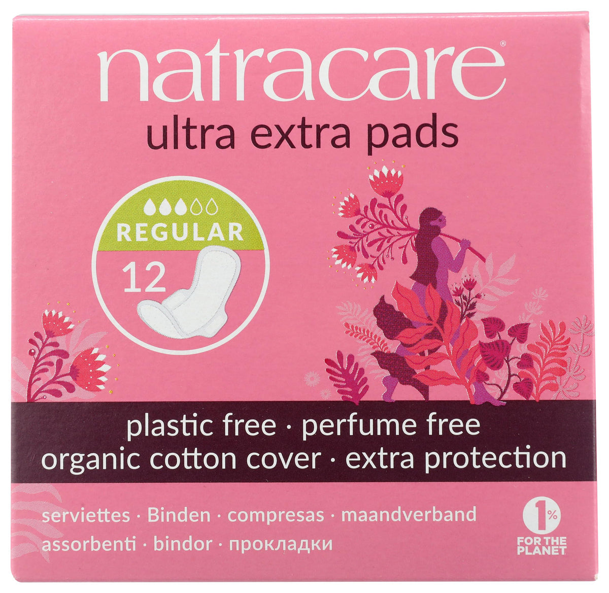 Natracare Ultra Extra avec ailes, emballage individuel pour un usage pratique