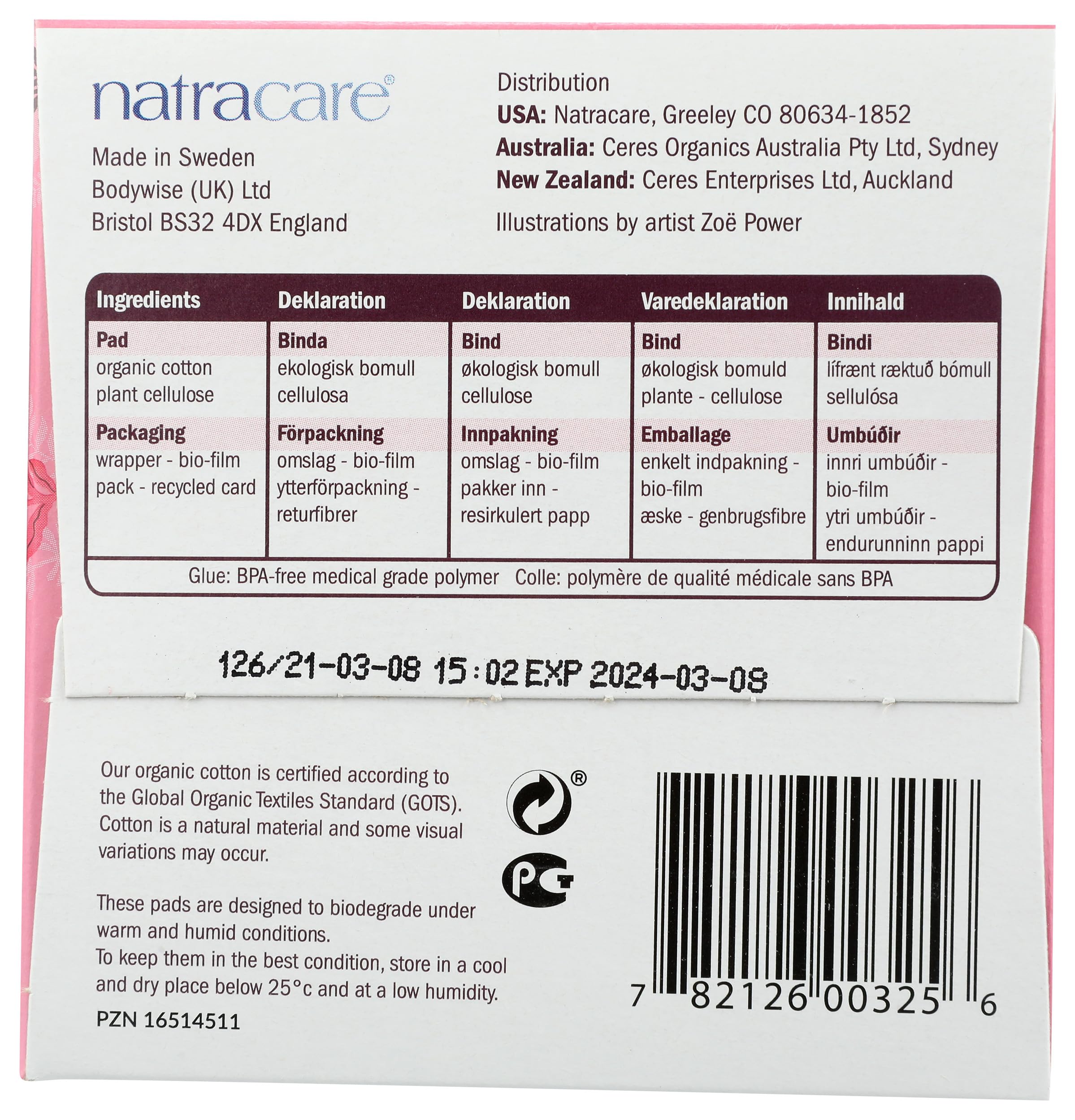 Natracare usage quotidien, confort discret avec ailes
