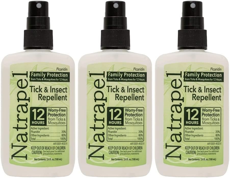 Natrapel: spray-bouteille 3-4 oz pour protection durable contre moustiques lors d’activités extérieures.