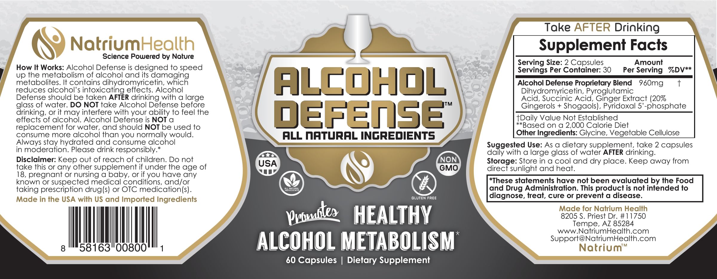 Dihydromyricétine dans Natrium Health défense contre l’alcool, ingrédient clé de la formulation.