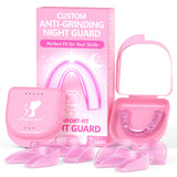 natrlteeth gouttière nocturne rose - ensemble quatre protections pour dormir sans grincement