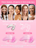 natrlteeth gouttière nocturne rose - boîtes miroir inclus pour rangement et mise en place rapide