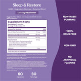 Natrol Sleep & Restore mélange cerise acidulée, mélisse et camomille.