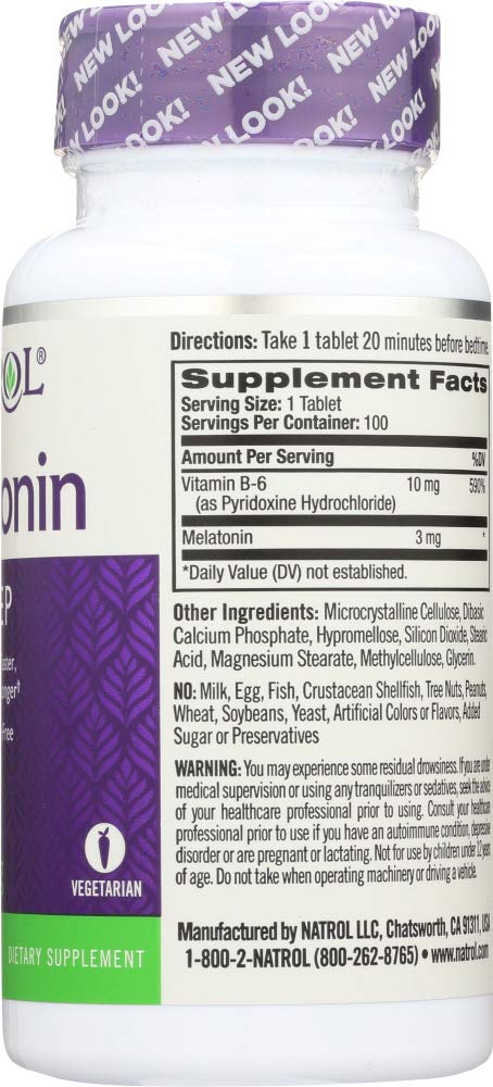 Routine Natrol Mélatonine 3 mg pour soutenir le réveil frais.