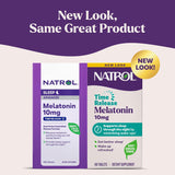 Natrol Mélatonine 5 mg – Quatre paquets visibles, solution pratique pour utilisation prolongée.