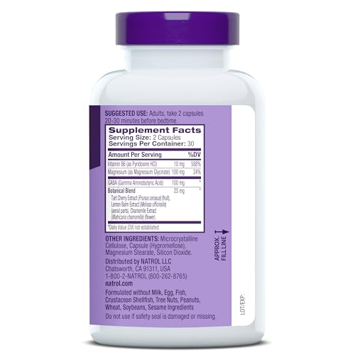 Natrol Sleep & Restore – emballage indiquant 60 gélules.