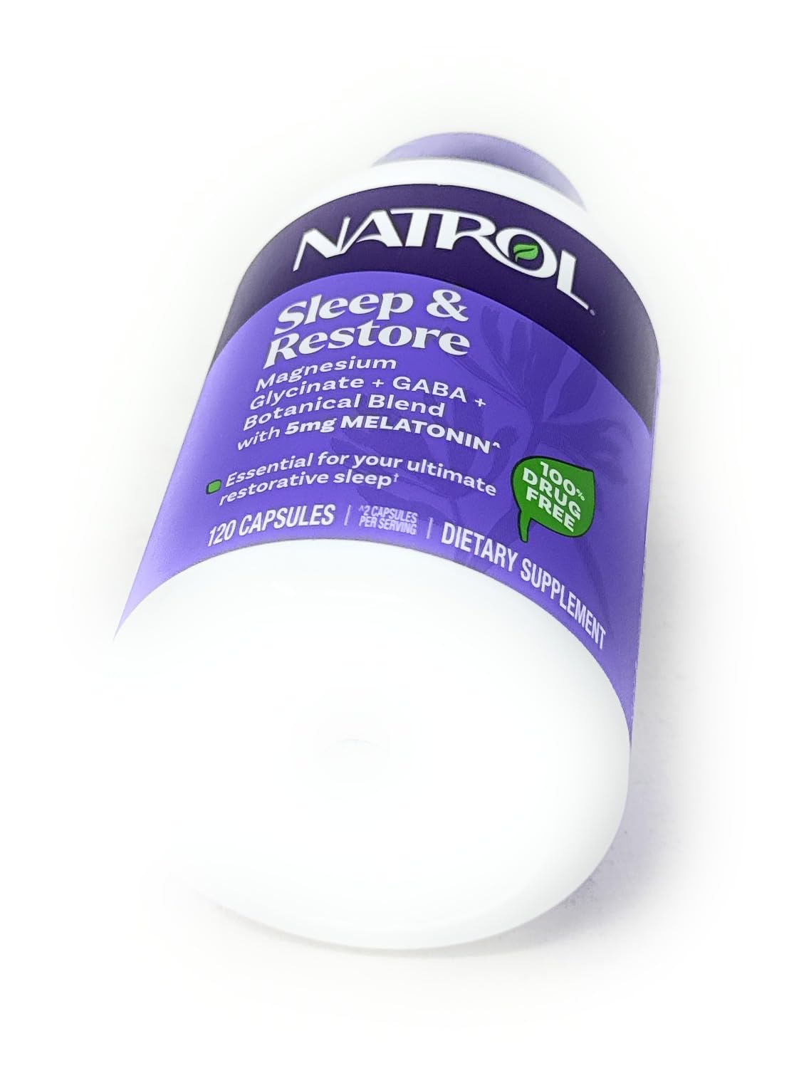 Natrol Sommeil et Restauration, posologie pratique couvrant 60 jours d’utilisation.