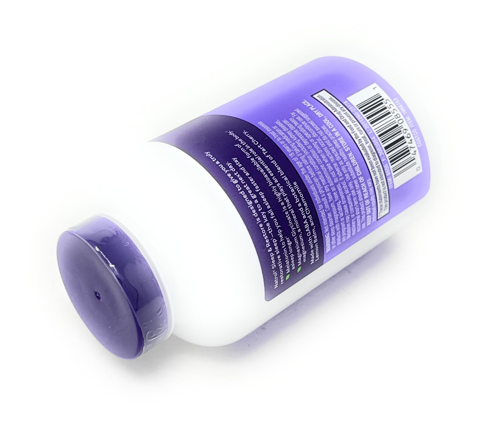 Natrol Sommeil et Restauration, mélange GABA et magnésium pour relaxer le corps.