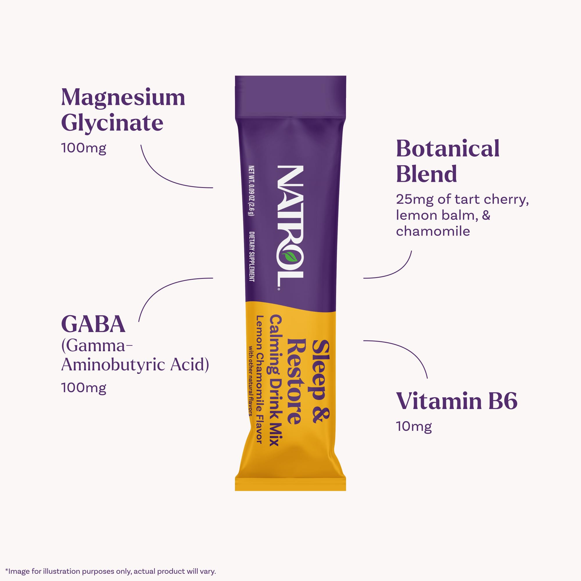 Natrol Sommeil et Restauration, verre eau froide, boisson rafraîchissante sans sucre