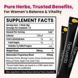 Natruveda Boîte Stick Miel Shilajit Femmes Noisette, format pratique et portable.