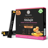 Natruveda Stick Miel Shilajit Femmes Noisette, texture douce et énergie potentielle.