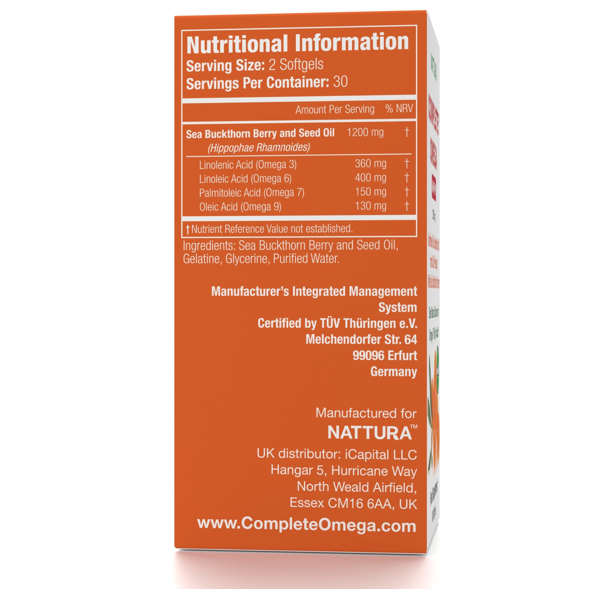 Étiquette et vitamine E: label de qualité européenne sur l'emballage.