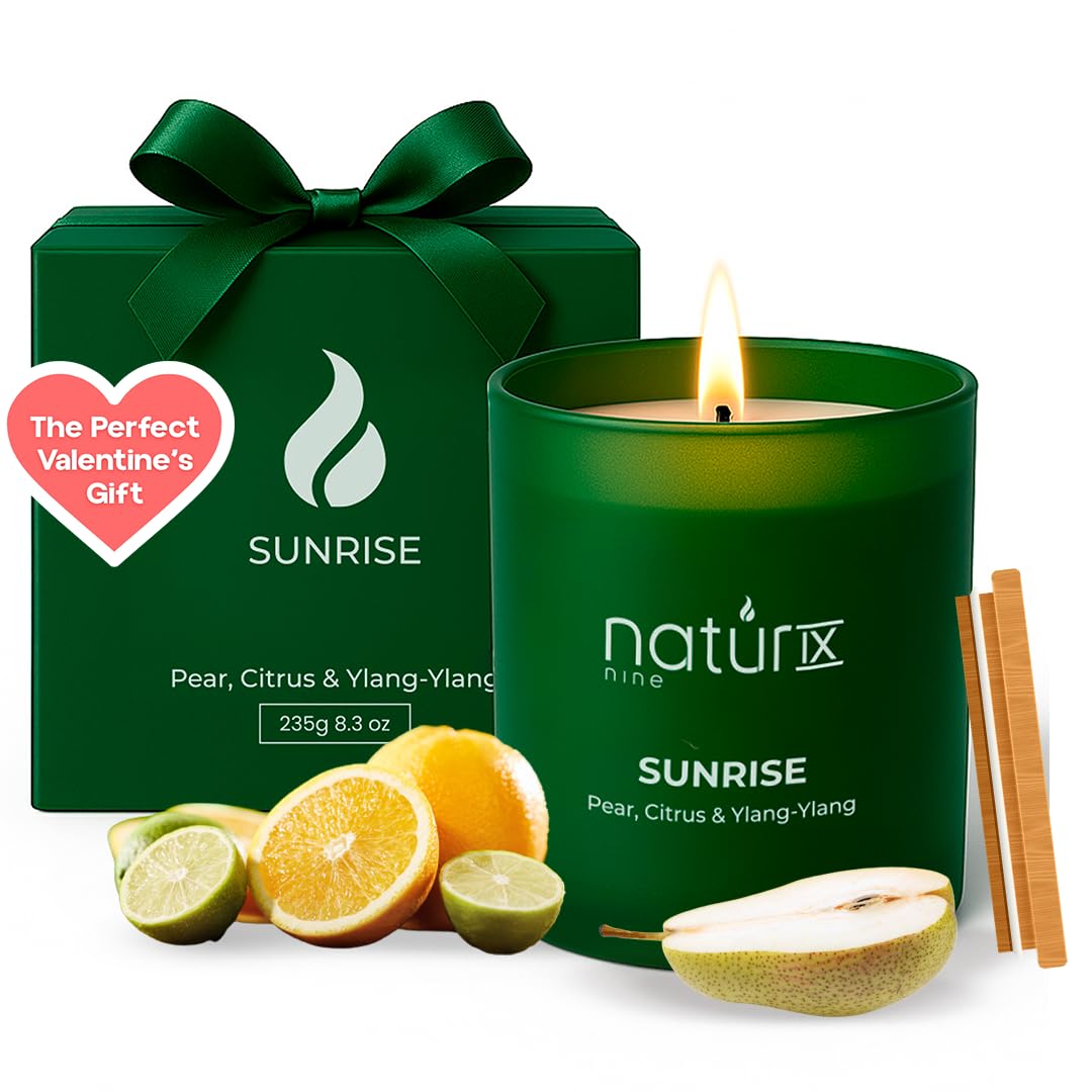 Natur IX Sunrise, bougie emballage cadeau, parfaite pour offrir et décorer.