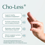 Natura Health Cho-Less: capsules rapprochées pour une prise quotidienne simple.