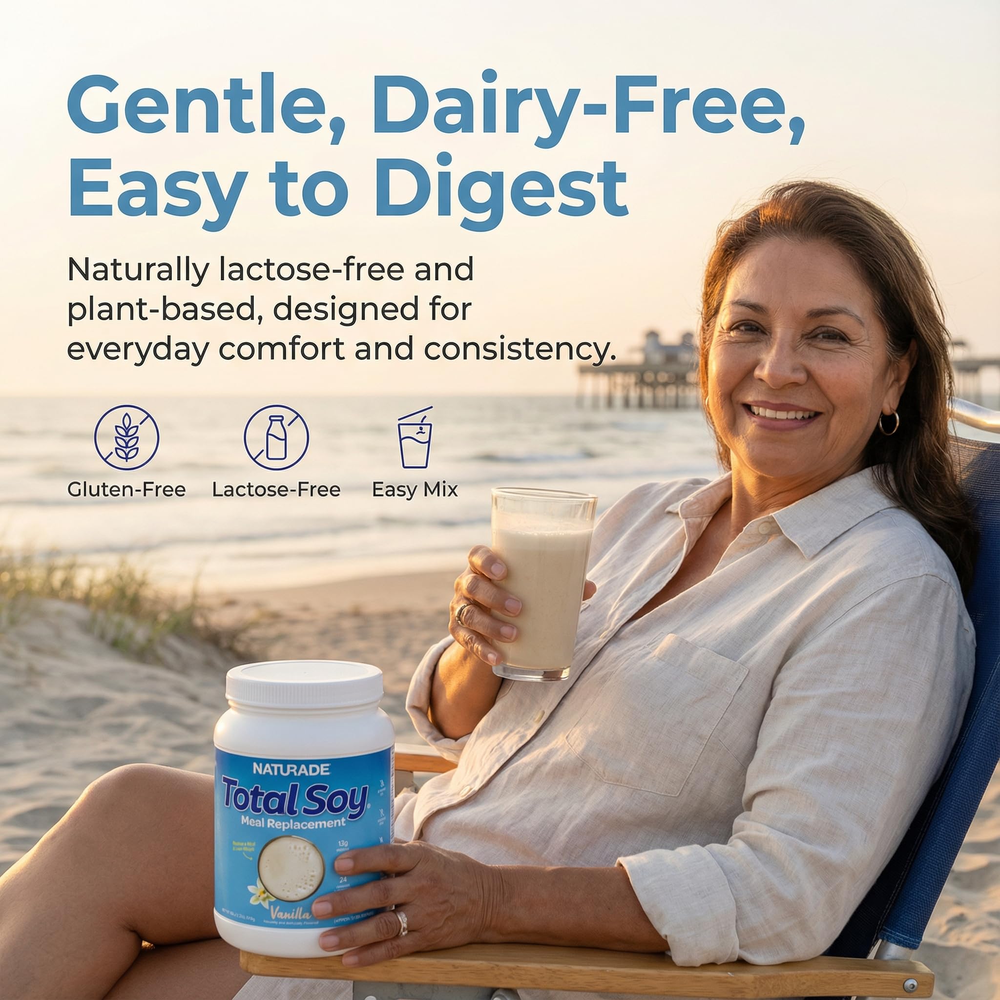 Naturade Total Soy sans gluten, convient aux regimes sans gluten
